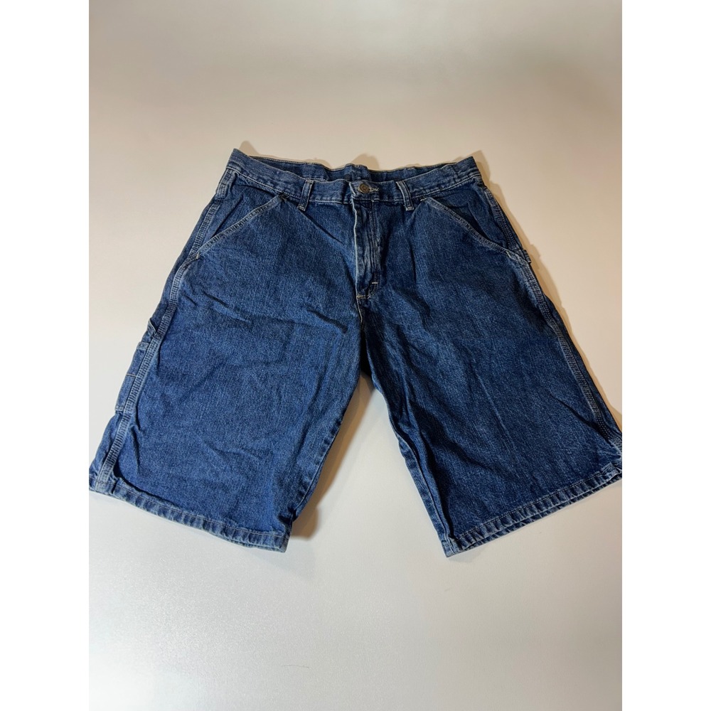 WRG Jeans Co Carpenter Shorts Boys 18 Husky Blue Excellent Denim Utility Pockets